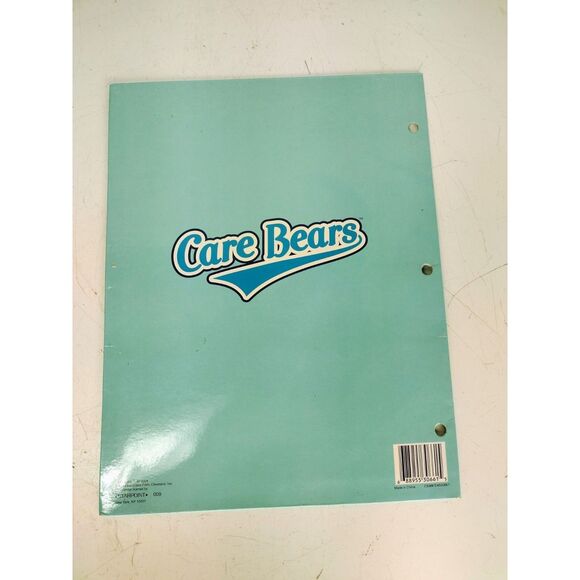 Vintage Y2K 2000s  "Super Star" Care Bear Blue Glossy 3 Ring Binder Folder - Picture 2 of 4